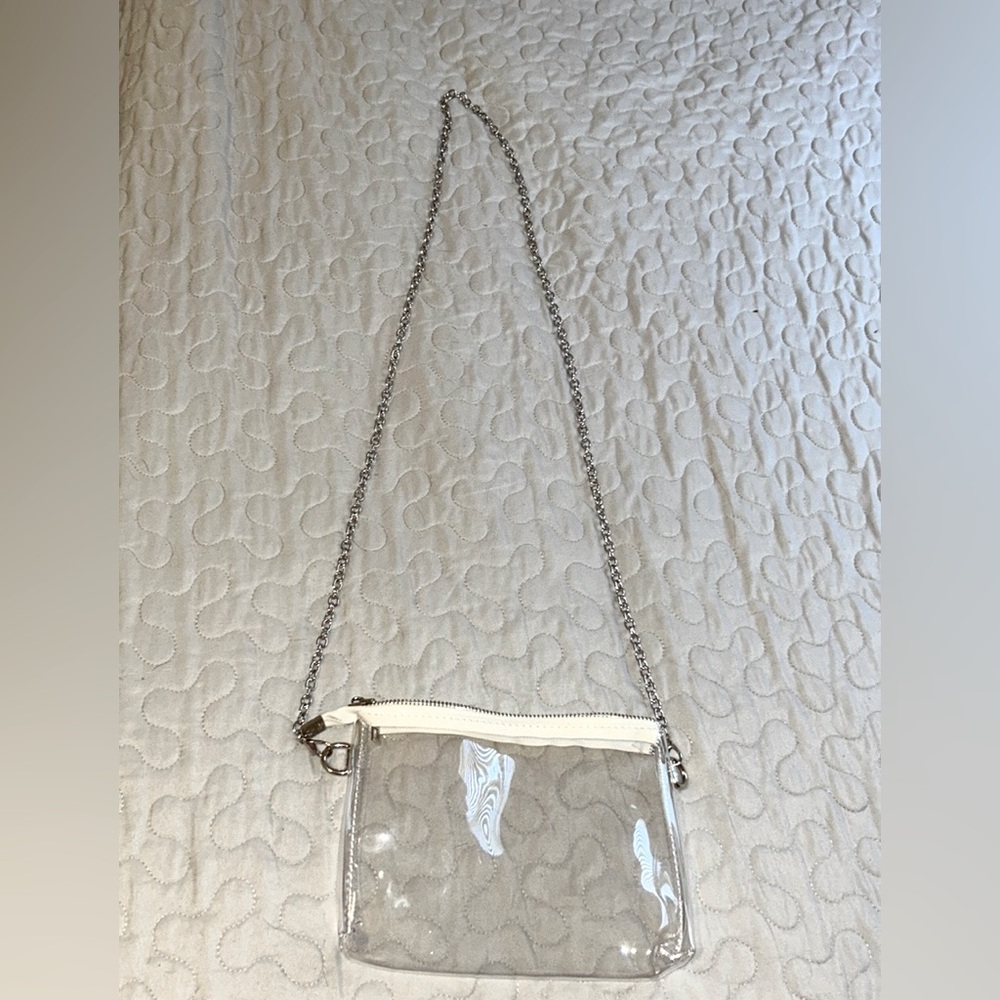Clear crossbody stadium bag.Worn 1 time.
